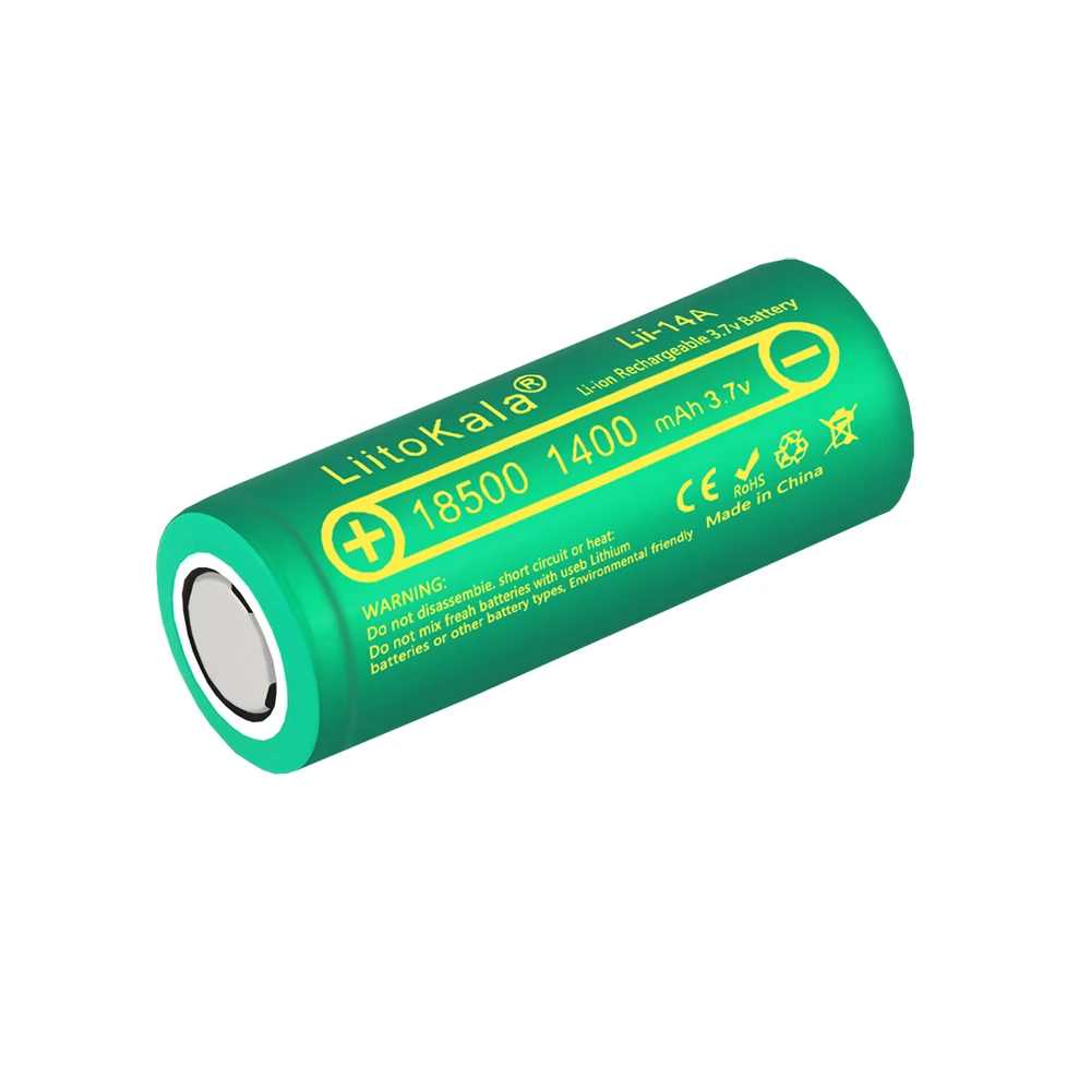 Перезаряжаемая батарея LiitoKala Lii-14A 18500 1400 3 7 в для lashlight оптовая продажа безопасная