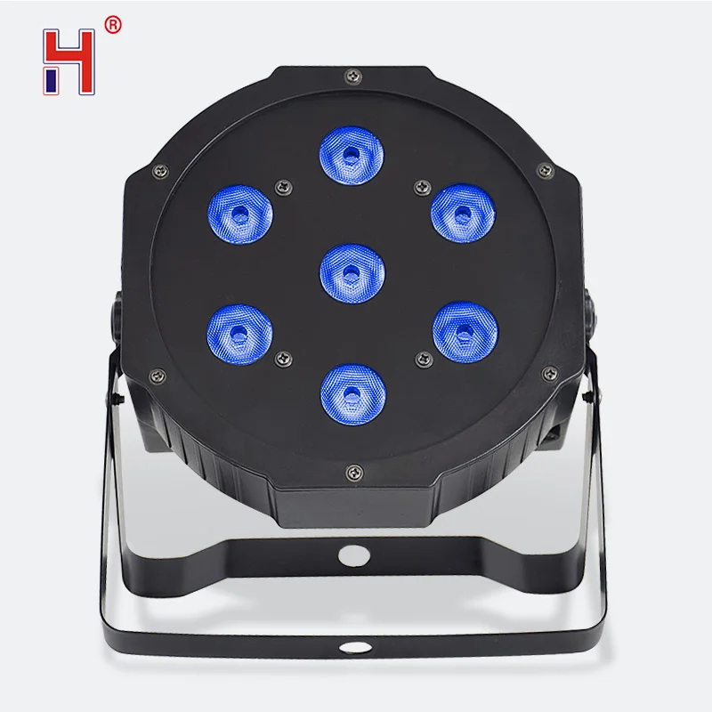 Лира стирка Мини светодиодный 7X12W RGBW Par Светильник Dmx512 этапа до светильник эффект