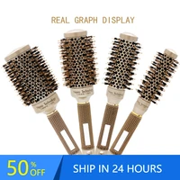 professional 4 sizes round hair comb salon styling tools hairdressing curling hair brushes comb ceramic iron barrel comb 40
