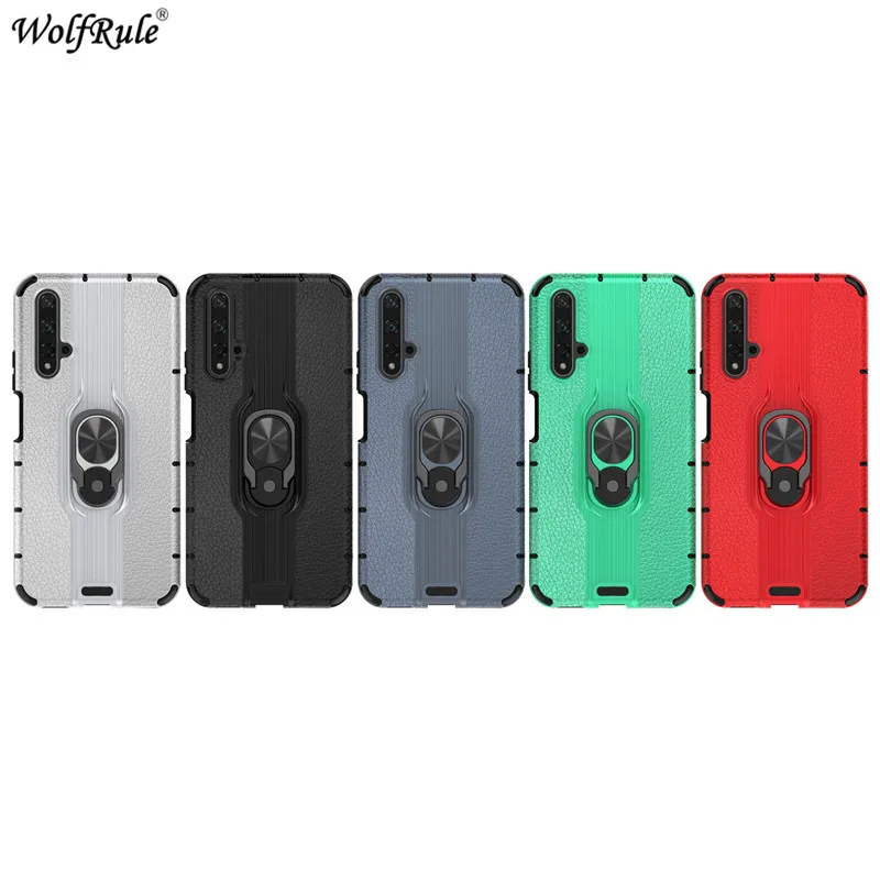 Ring Bracket Phone Case On the For Huawei Honor 20 Armor Protective Cover Bumper Funda 6.26'' |