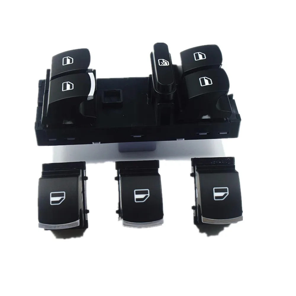 Хромированная кнопка стеклоподъемника SCJYRXS для Golf MK5 Tiguan Passat B6 3C Caddy 5ND 959 855 857|5nd