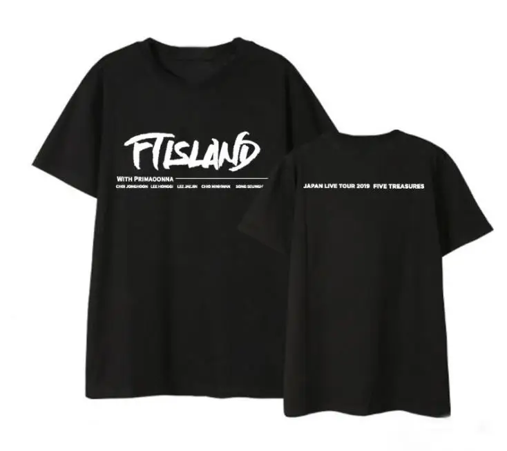 Ftisland 2019 футболка с круглым вырезом и коротким рукавом принтом всех названий