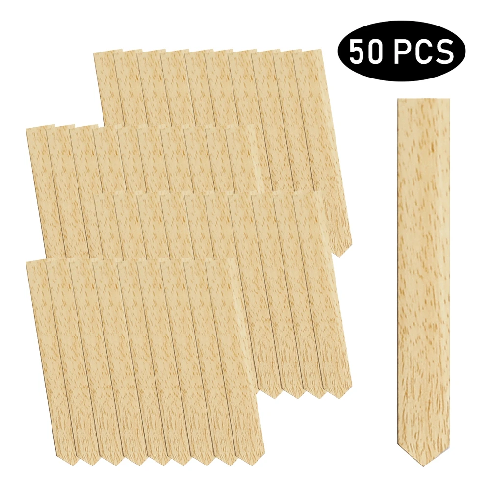 

Flower Bamboo Board Pointed Shape Insert Card Clay Carving 30 Packs Together Garden Decoration Supplies