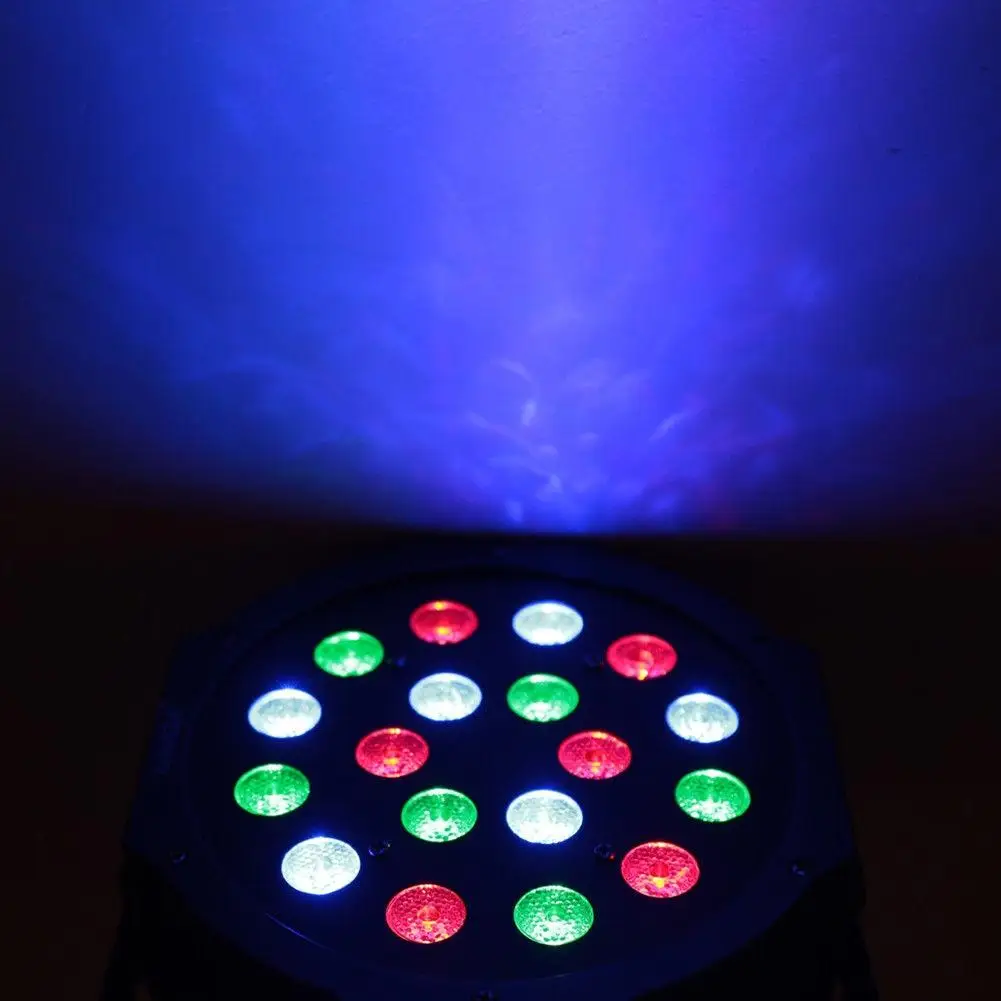 18 LED flat par light RGBW full color DJ hand washing light stage lighting disco DJ DMX512 decorative light RGBW effect light images - 6