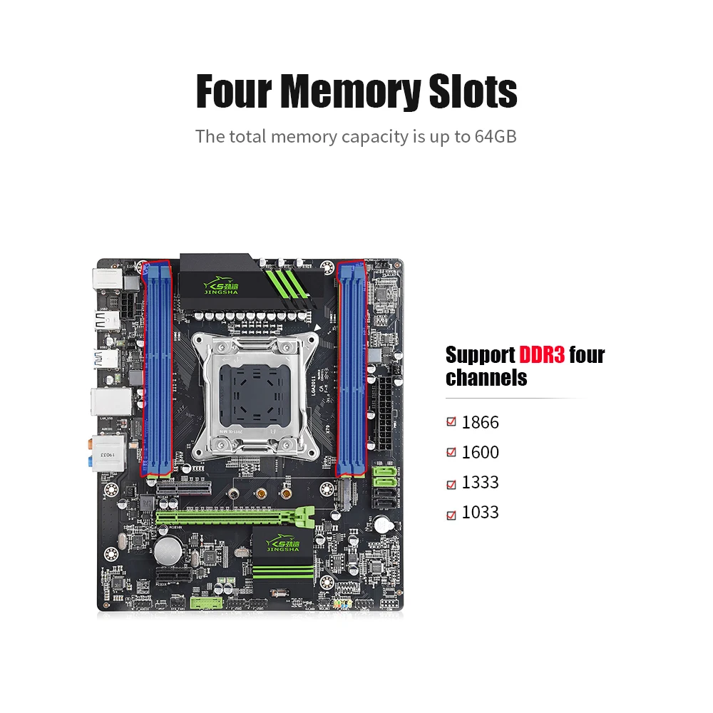 Jingsha X79 материнская плата M.2 высокоскоростной E5 LGA2011 V2 процессор DDR3 64 Гб материнская плата PCI-E3.0 NVME ATX