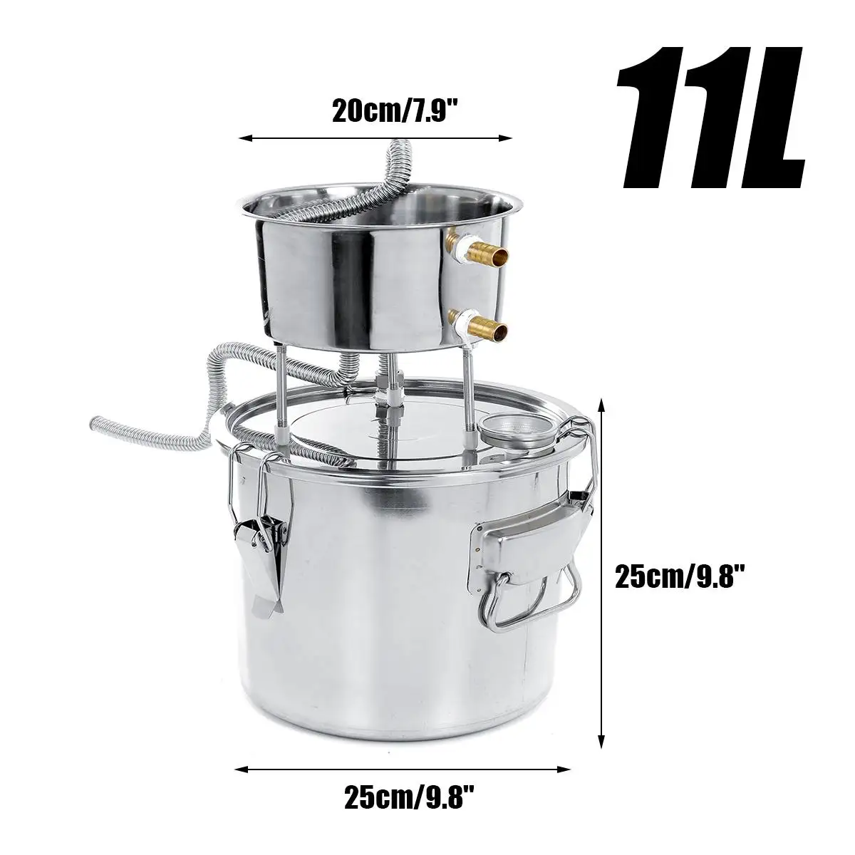 11/22/35L DIY домашний перегонный аппарат нержавеющая спирт Brew дистилляционное оборудование Медь DIY воды вино эфирное масло пивоварения комплект