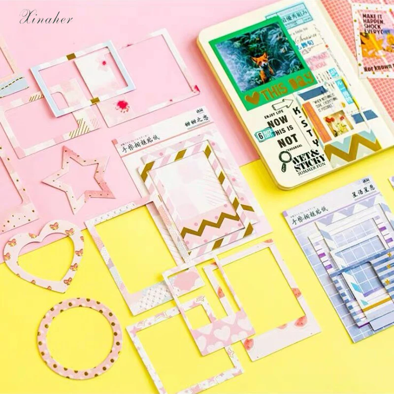 Винтажная фоторамка в форме сердца 15 цветов Клейкая Бумажная наклейка пакет