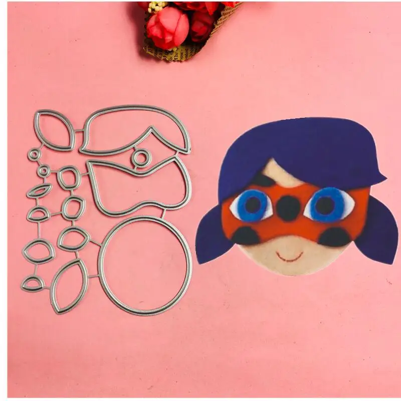 

Girl Head Metal Cut Dies Stencils for Scrapbooking Stamp/Photo Album Decorative Embossing DIY Paper Cards