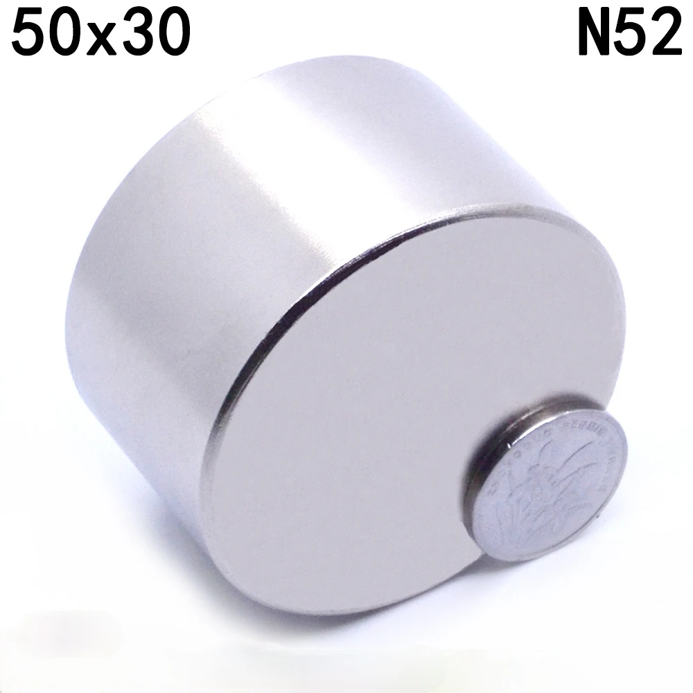 

N52 50x30mm Neodymium Magnet Iman Strong Powerful Round Magnets Rare Earth Imanes Strongest Magnetic Slow Down Water Gas Meter