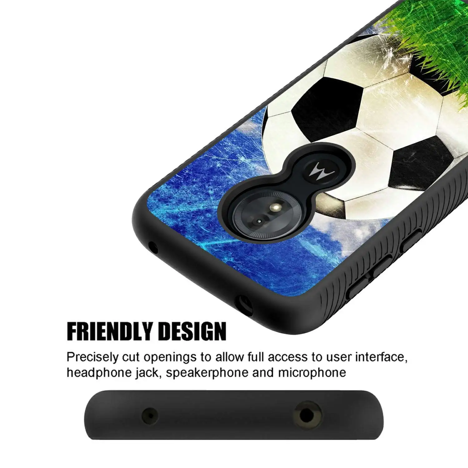 Чехол для Motorola Moto E5 Play/Cruise Plus/E5 выше G6 Play/G6 Forge Мягкий ТПУ защитный чехол-футбольный