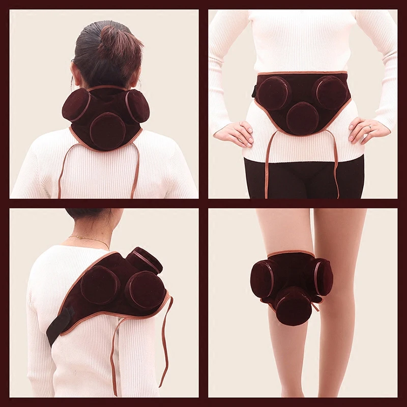 Шейный шейный живот тройной 3 Нержавеющая сталь медь мокса прижигание коробка