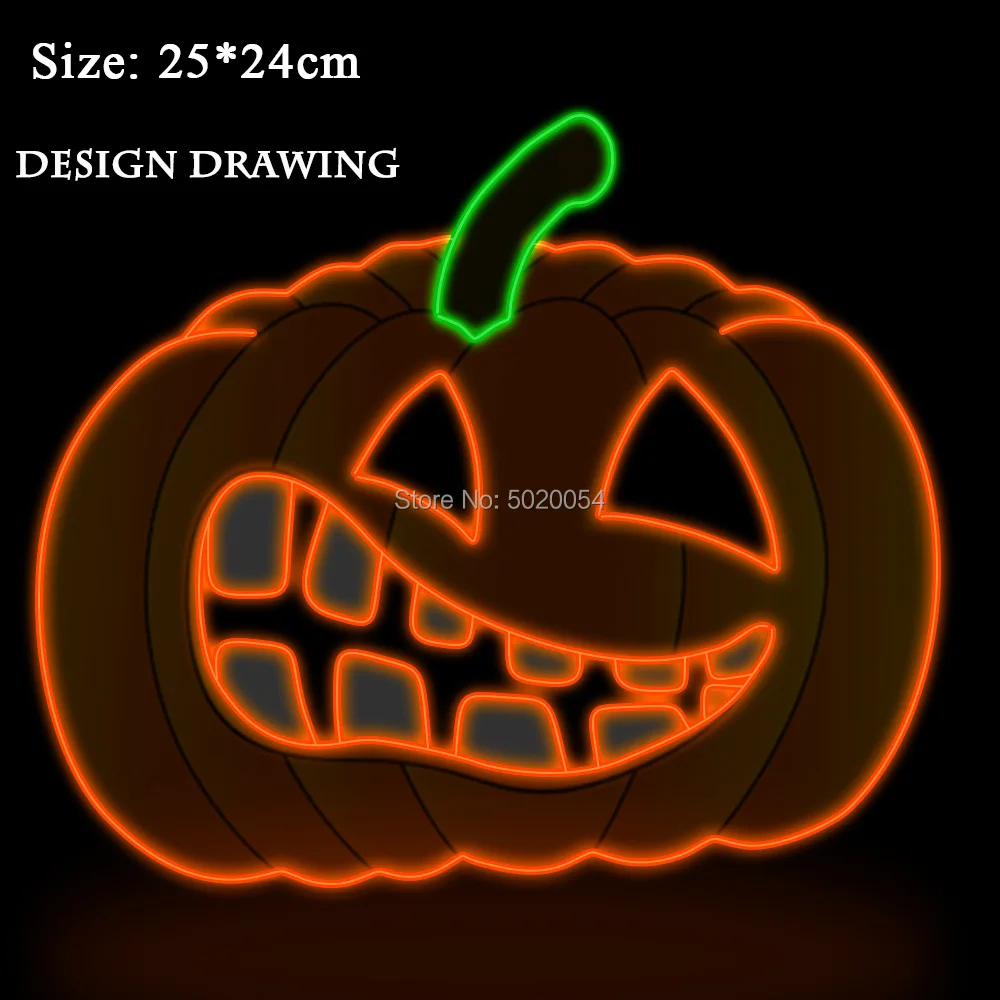 Новейший дизайн Pumkin серии EL проволочная маска Хэллоуин вечерние светодиодный
