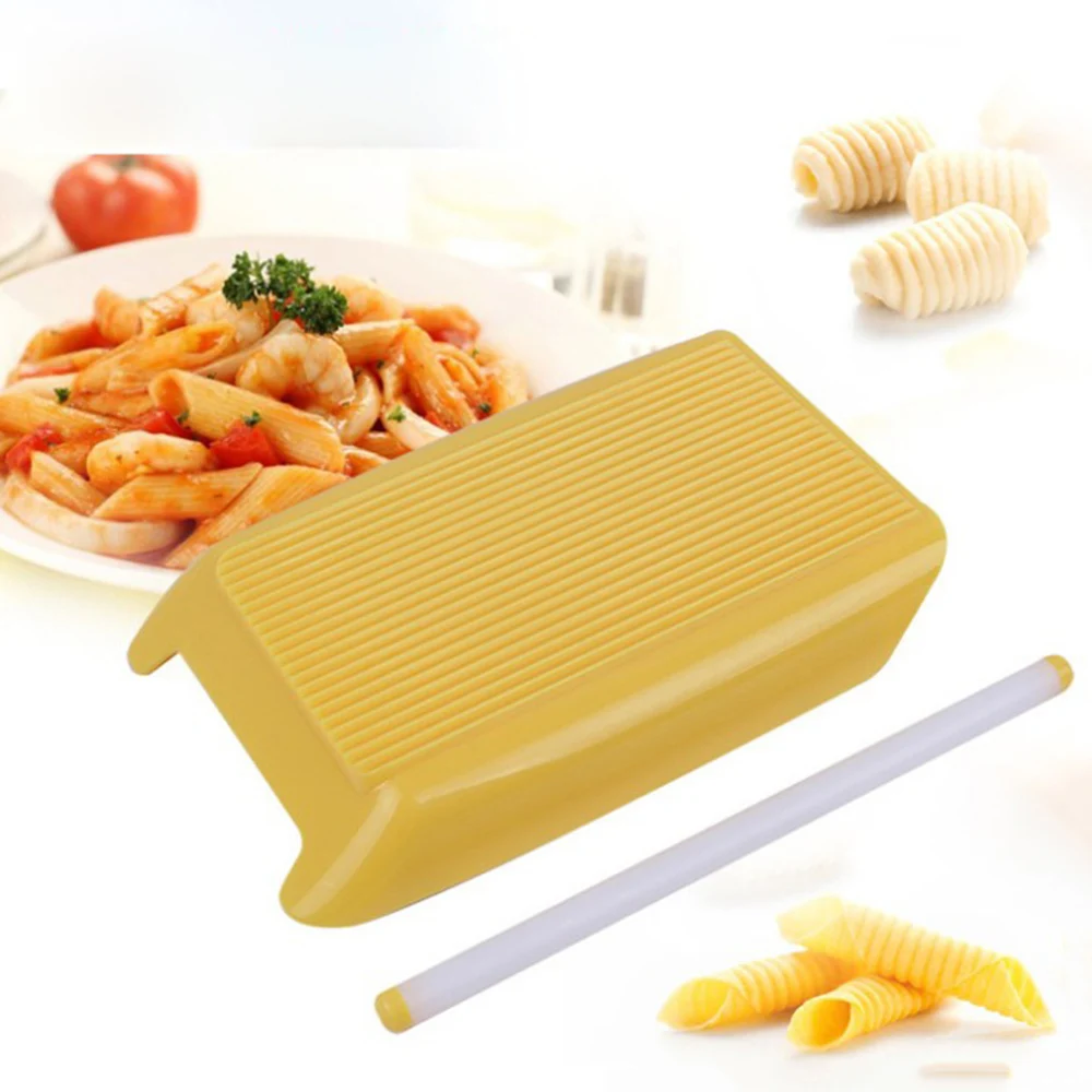 Plastic Pasta Macaroni Board Spaghetti Gnocchi Maker Rolling Pin Baby Food Supplement Molds Manual Kitchen Tool |