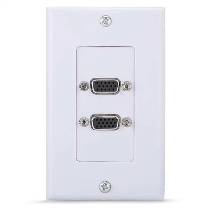 Видео разъем панель для крепления на стену HD VGA огнестойкий прочный АБС без пайки