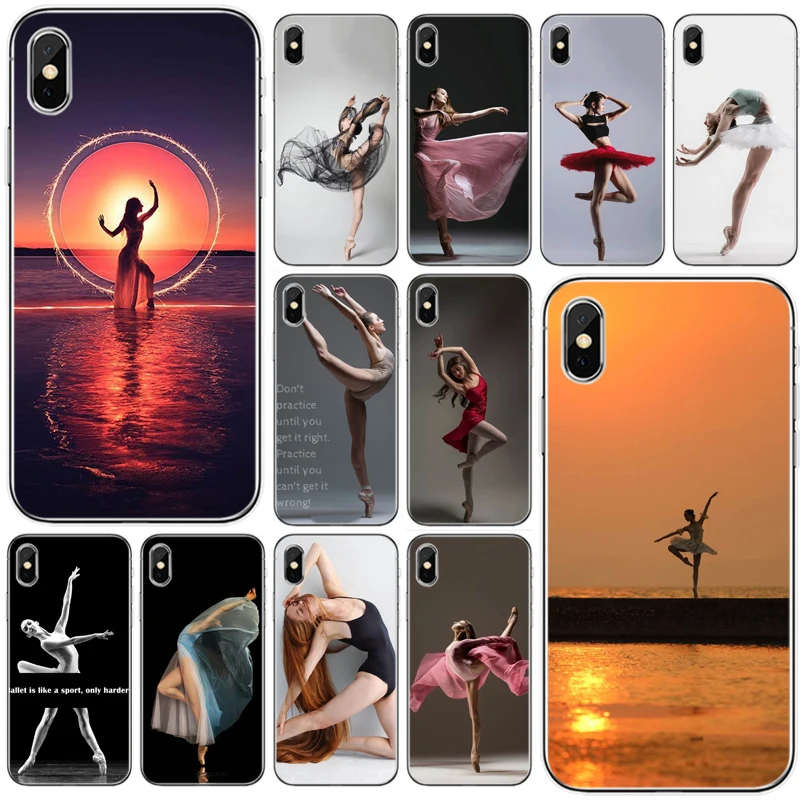 Балерина Танцовщица девушка ТПУ Мягкие силиконовые чехлы Чехол для телефона iPhone