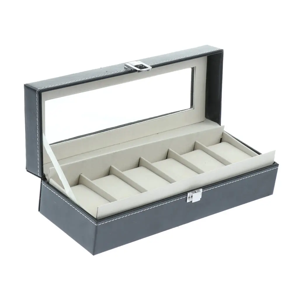 Стильный чехол для часов с 6 отделениями профессиональный органайзер домашний