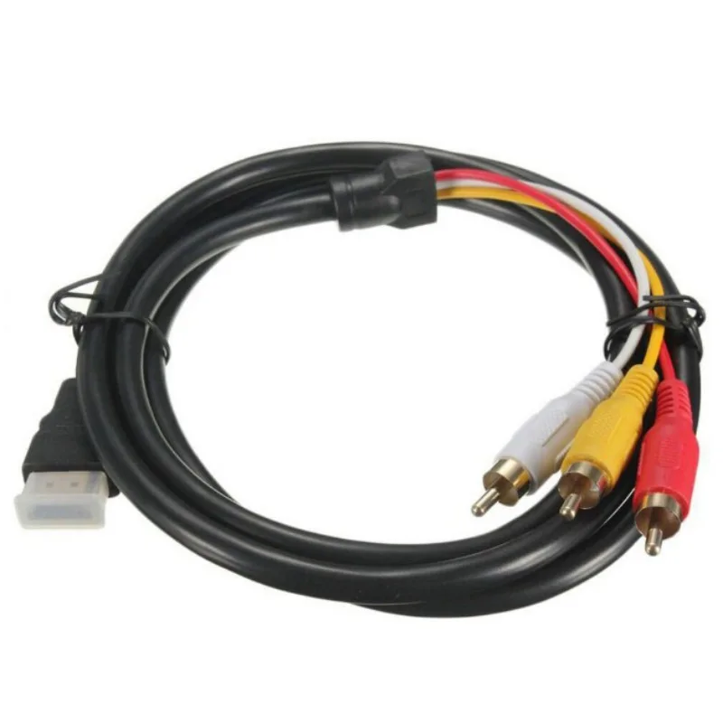 1080P HDMI к 3RCA кабель видео аудио шнур HD прозрачный сигнал передатчик адаптер 5