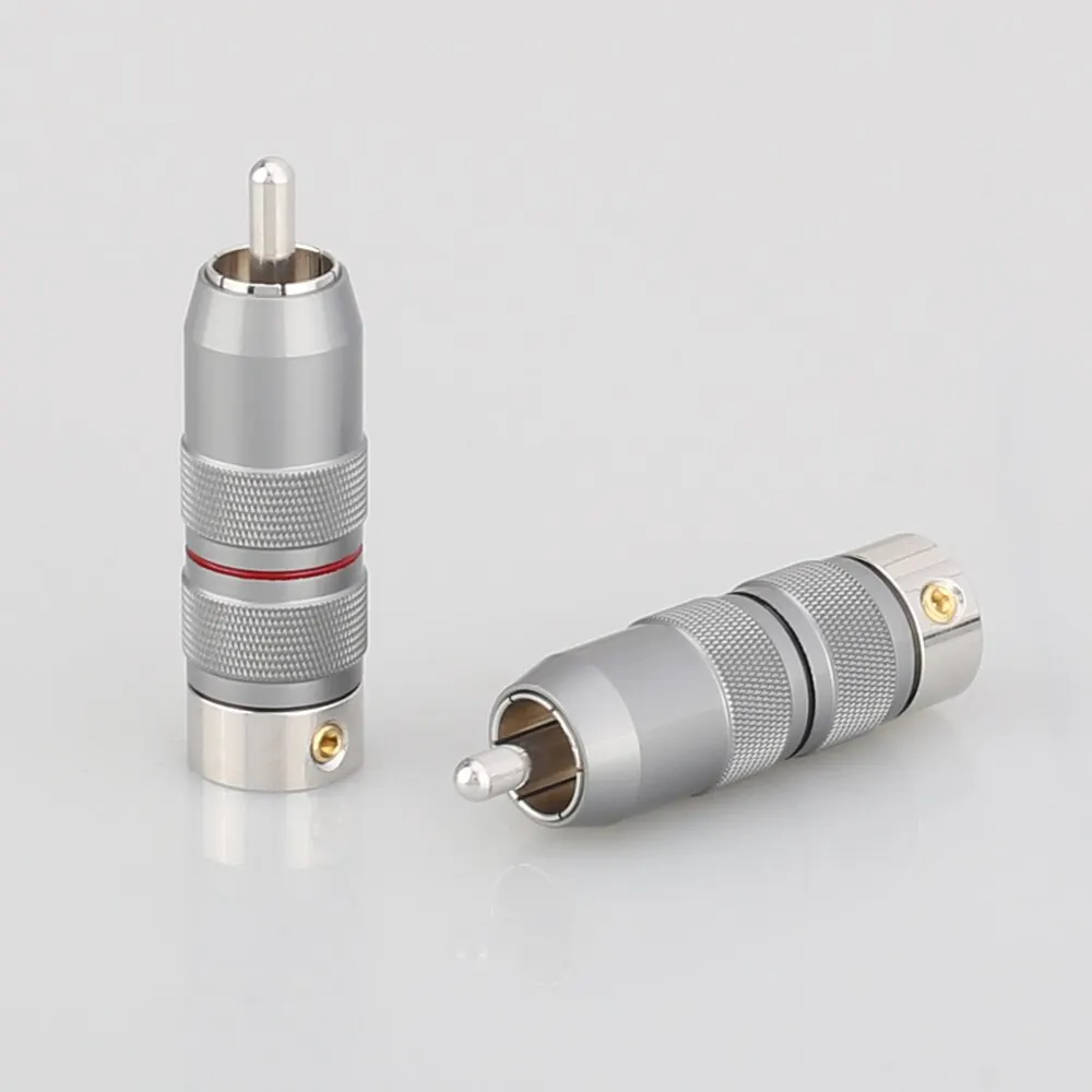 

Viborg VR107R Rhodium plated Pure Copper RCA Interconnect plug analog RCA Connector Car Audio RCA Plug Pure Copper RCA