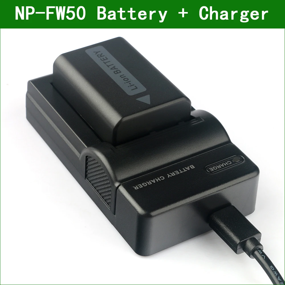 LANFULANG NP-FW50 NP FW50 батарея для цифровой камеры + зарядное устройство Sony A6300 A6500 A5000 A5100