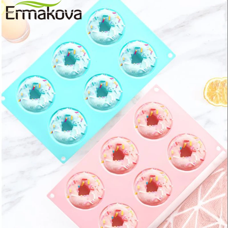 Антипригарная силиконовая форма для пончиков ERMAKOVA печенья и тортов Легкая