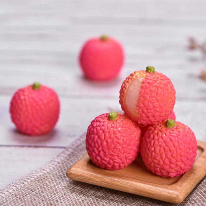 Искусственные фрукты арбуз клубника манго лимон личи персик канталупа ананас