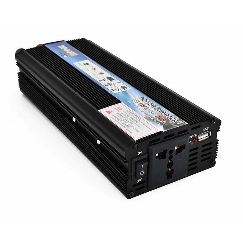 

Car Inverter 12v 220v 2000W Power Inverter DC To AC 12V To 220V Car Voltage Converter for PC Hair Dryer with USB Car Charger