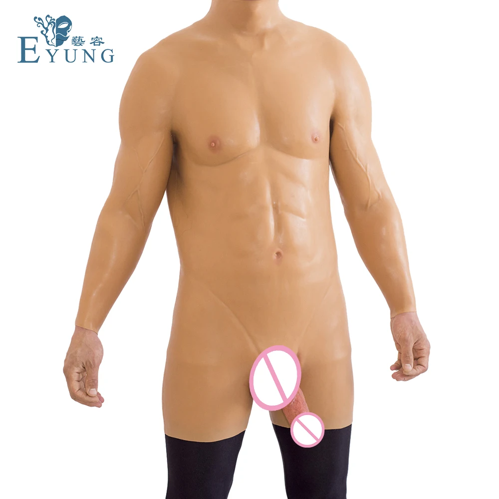 Eyung Sextoy супер реалистичный Мужской силиконовый боди с полым огромным