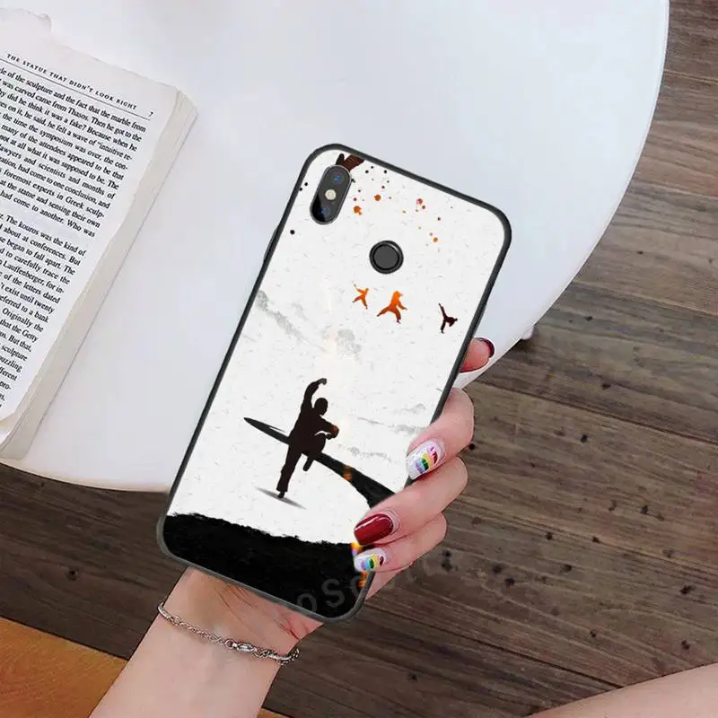 

Kungfu Taekwondo cartoon Phone Case For Xiaomi Redmi note 7 8 9 t max3 s 10 pro lite