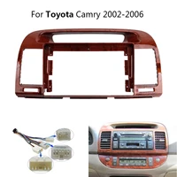 9 inch 2 din car radio dash fascia for toyota camry 5 2002 2006 auto stereo panel mounting cd dvd head unit frame kitharness