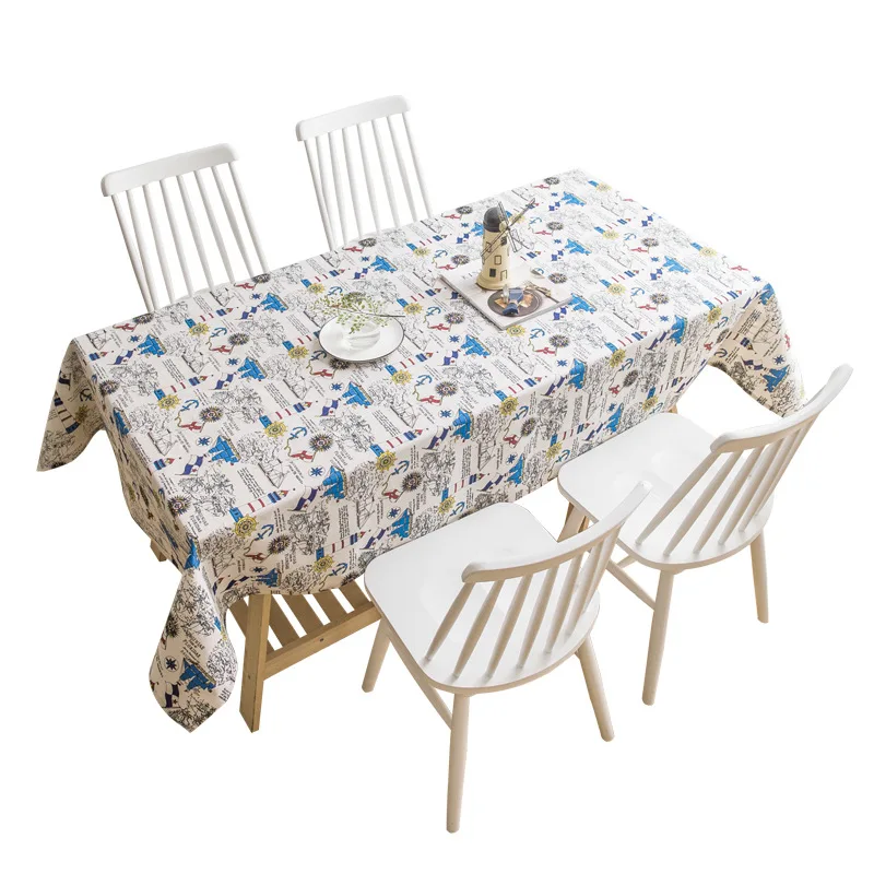 

Cartoon Cotton Linen Tablecloth For Table Cover Table Dining Desk Coffee Table Cloth Party Birthday Decoration