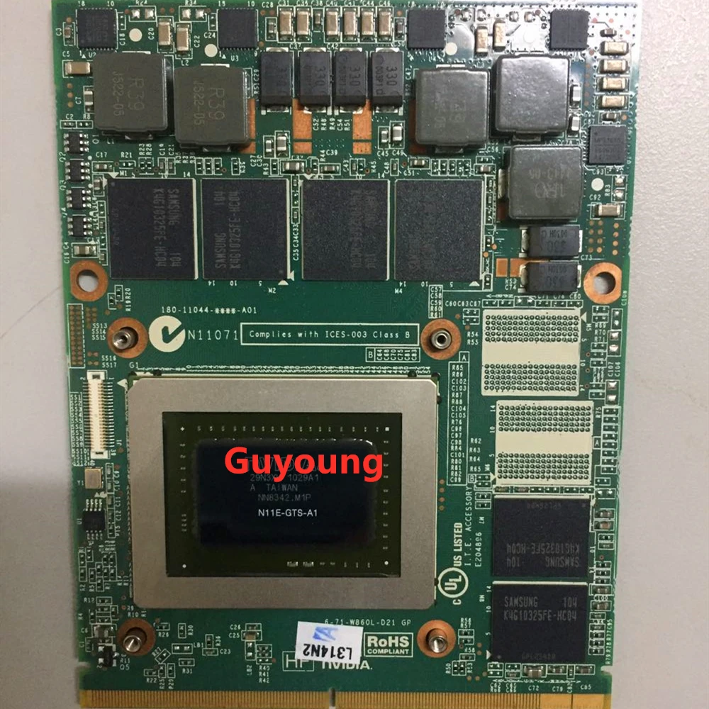 Видеокарта GTX 470M GTX470M N11E GTS A1 1 5 GB для Clevo W860L P150HM P170HM X511 F59X|Комплектующие ремонта