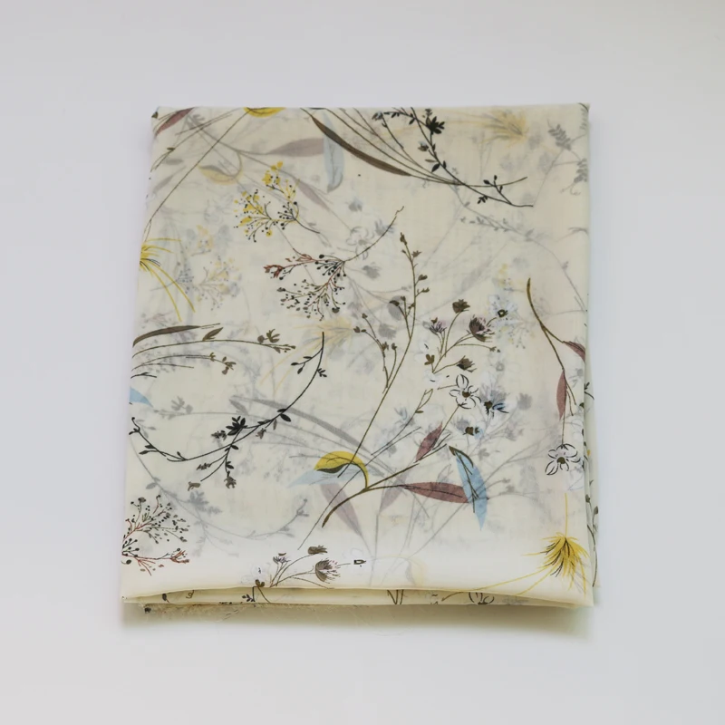 Элегантные летние рубашки с цветочным рисунком Шифоновая ткань 100 см * 148 см|fabric