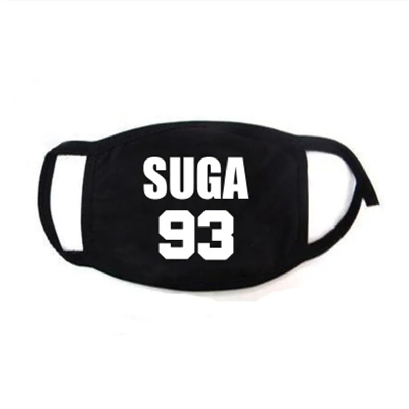 Bangtan мальчики хлопок Письмо имя печати альбом карта душа Persona Пылезащитная маска для лица Открытый аксессуар LXX61 - Цвет: SUGA