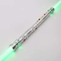 txqsaber double edged heavy dueling smooth swing darth maul 2 metal hilt 92 blade 10 sounds laser sword christmas halloween gift