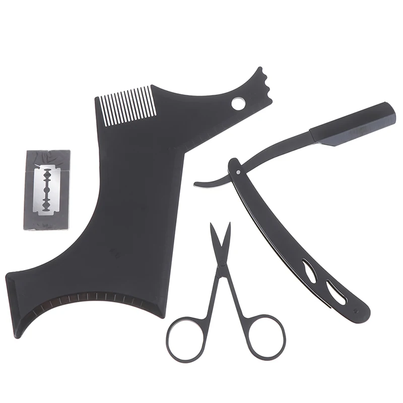 

5PCS/set Shaving Tool Men Beard Template Styling Tool Beard Shaping Comb Shaving Hair Removal Razor Tool