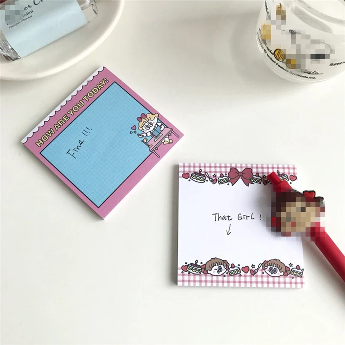 SIXONE 50 листов милый мультяшный стикер для девочек оригинальный блокнот