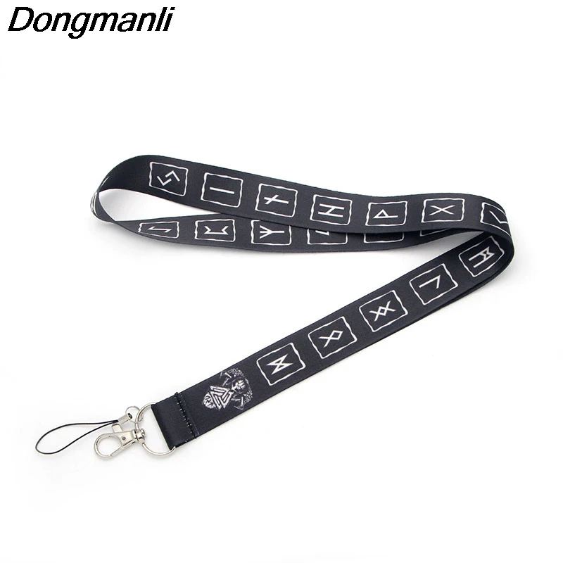 

PC82 Viking Rune keychain lanyard Badge ID Lanyards/ Mobile Phone Rope/ Key Lanyard Neck Straps ID badge holder Accessories