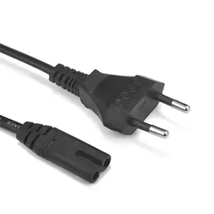 Laptop AC Power Cord EU Figure 8 Cable 10ft 5m IEC C7 Euro Power Cable for Dell LG Asus Samsung Notebook TV Printer Xbox One X S