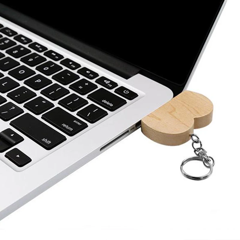 USB флешка 128 ГБ деревянный usb накопитель в форме сердца 4 8 16 32 64 ГБ|USB