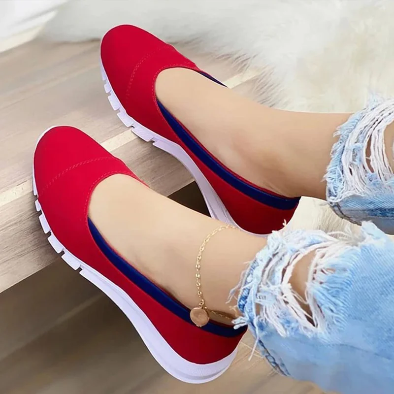 

Women Flats Shoes Slip On Casual Ladies Sneakers Plus Size Spring Summer Shallow Female Footwear Loafers 2021 New Woman