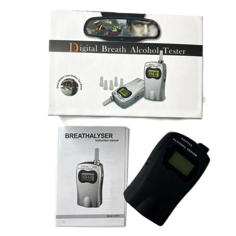 Профессиональный датчик для определения концентрации алкоголя в выдыхаемом воздухе с быстрым реагированием, анализатор алкотестер алкогольного определителя с подсветкой.