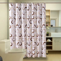 shower curtain coffee lattice fabric mildew resistant waterproof bath curtains for bathroom 12pcs hooks