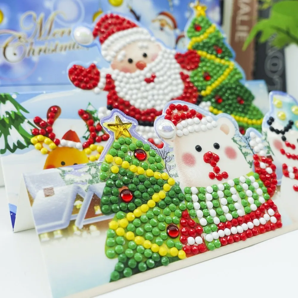 Трехмерная мозаика поздравительная открытка Рождество день рождения Хэллоуин