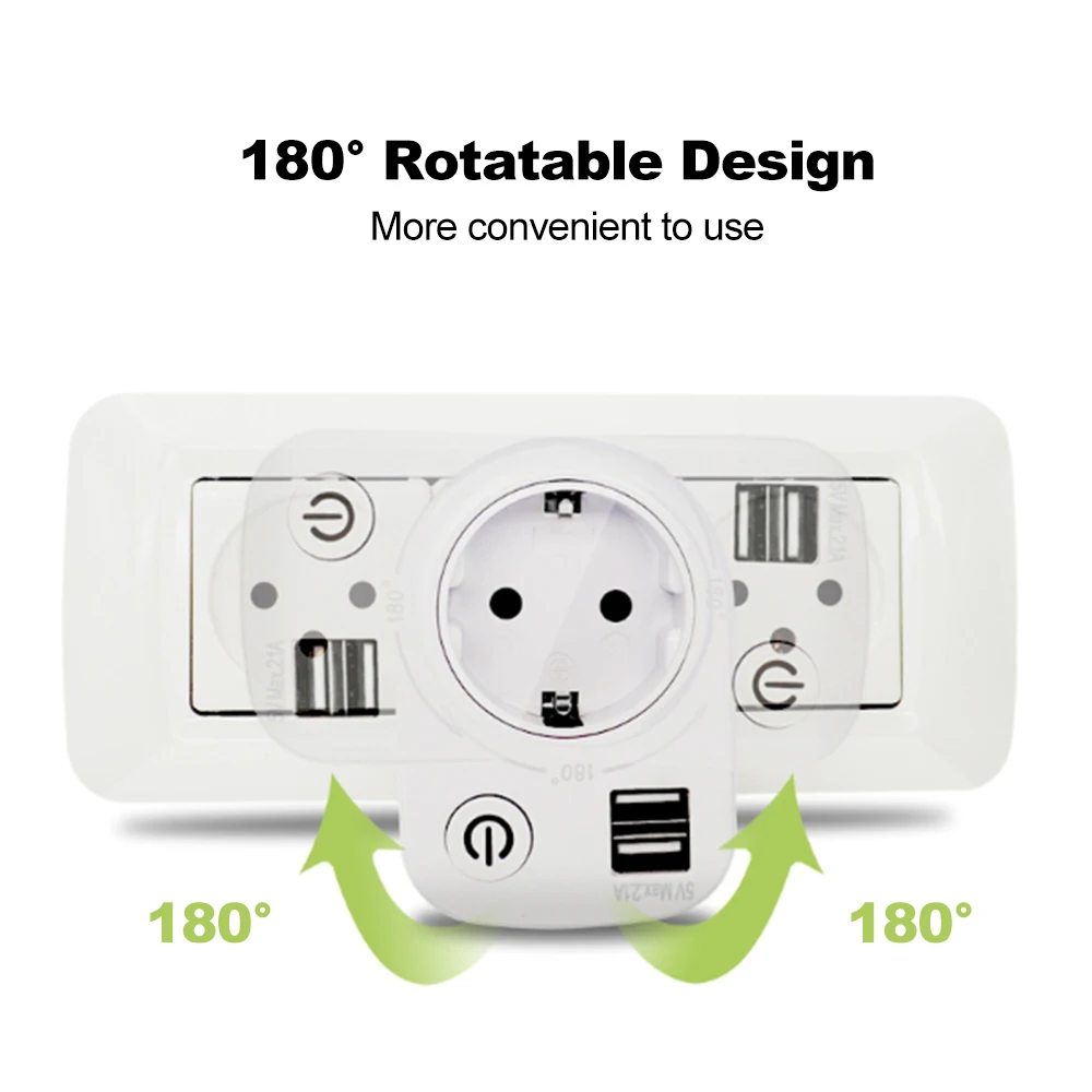 USB настенное зарядное устройство с несколькими usb портами 5 в 2 А умная розетка