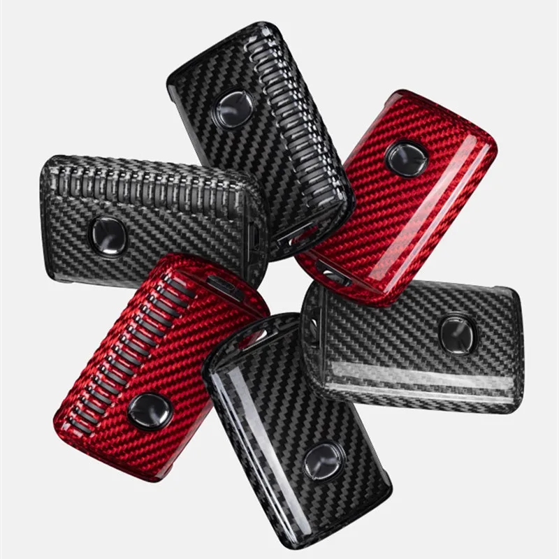 

T-carbon Carbon carbon Fiber смарт-пульт дистанционного управления 3 кнопки брелок для 2019 2020 Mazda