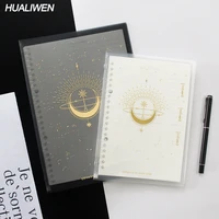 a5b5 loose leaf notebook pvc cover binder 60 sheets horizontal line refillable office school journal supplies stationery