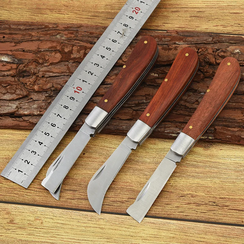 

Rosewood Handle Multifunctional Folding Knife Outdoor Camping Combination Knife Portable Self-defense Survival Tool Knife