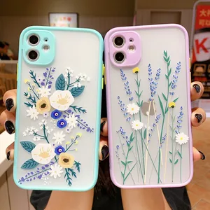 suitable for apple 13 mobile phone case anti falling color cartoon 12 skin friendly shell skin feeling shell all in one matte free global shipping