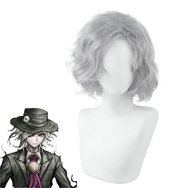 FGO Монте Кристо Edmond парик Данте серебристо серый волосы Аниме игры Fate/Grand Апокриф