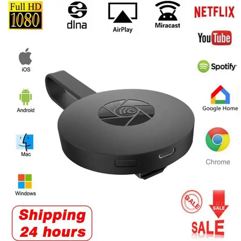 2,4G 1080P беспроводной HDMI Wifi Дисплей ТВ палка приемник ключ Google Home Mirascreen Miracast Airplay EZMira для iOS Android PC